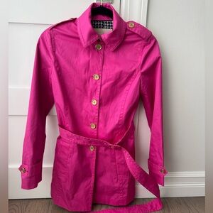 Women's Pink Trench Coat XS NEW!
